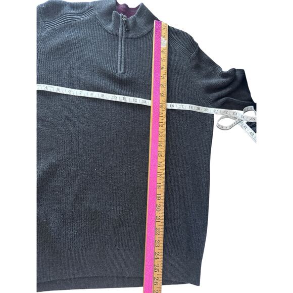 Ted Baker London Half-Zip Funnel Neck Rib Knit Sweater, Men’s Size 4 (L) - Picture 4 of 9